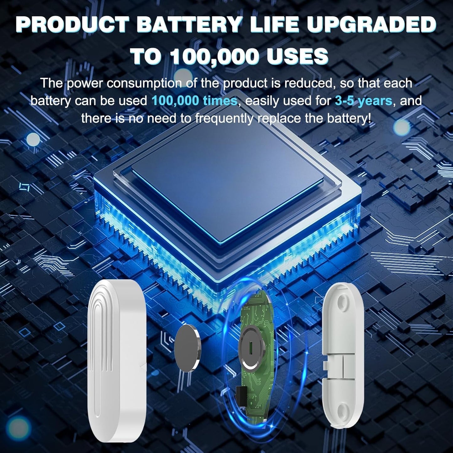 Door Chime, Wireless Door Sensor Chime When Door Opens,Door Entry Alarm Chime for Business/Home/Kids,500 FT Range,26 Chimes 5 Adjustable Volume, 2 Sensors + 1 Receivers